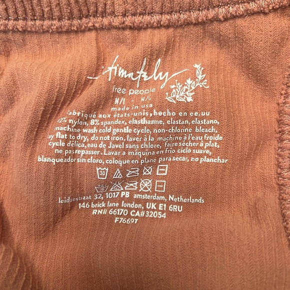 NWOT Free People Ribbed  Seamless Tank in Copper Rose Size XS/S(0-6) - Picture 10 of 10